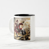 Tasse 2 Couleurs père Noël est un pirate (Devant gauche)