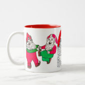 TASSE 2 COULEURS PÈRE NOËL ET LES ELVES (Gauche)