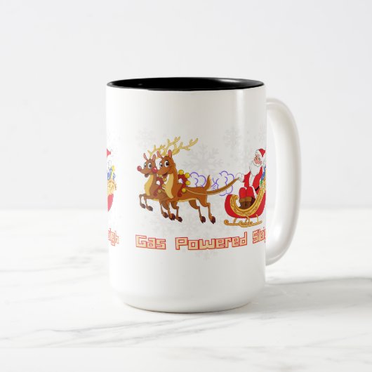Tasse 2 Couleurs Père Noël Gassy Sleigh (Devant droit)