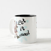 Tasse 2 Couleurs Père Noël laissez la neige tomber (Devant gauche)