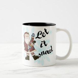 Tasse 2 Couleurs Père Noël laissez la neige tomber