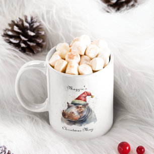 Tasse 2 Couleurs Père Noël Little Hippo, coutume