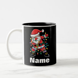 Tasse 2 Couleurs Père Noël qui fait le dab Cadeau de Noël personnal