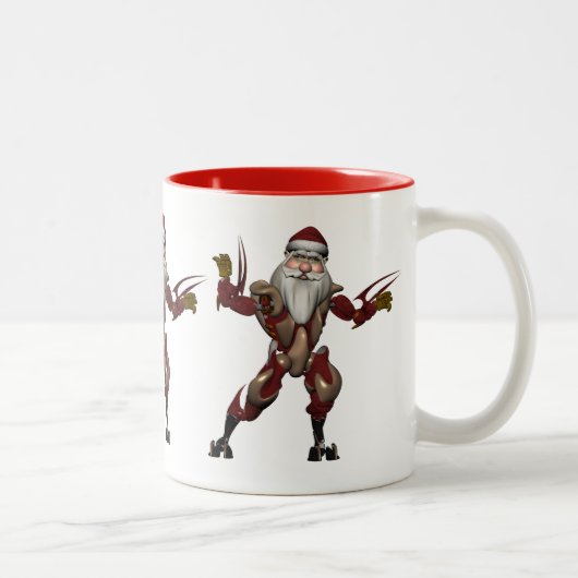Tasse 2 Couleurs Père Noël robot (Droit)