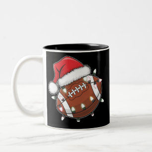 Tasse 2 Couleurs Père Noël Sports Homme Joueur de football de Noël