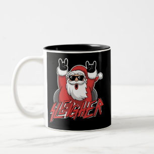 Tasse 2 Couleurs Père Noël tueur à gages Metal Noël drôle de grêle