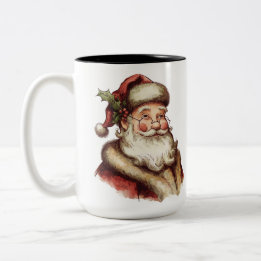 Tasse 2 Couleurs Père Noël vintage