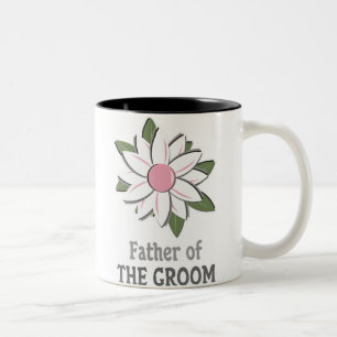 Tasse 2 Couleurs Père rose de fleur du marié
