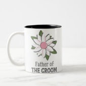 Tasse 2 Couleurs Père rose de fleur du marié (Gauche)