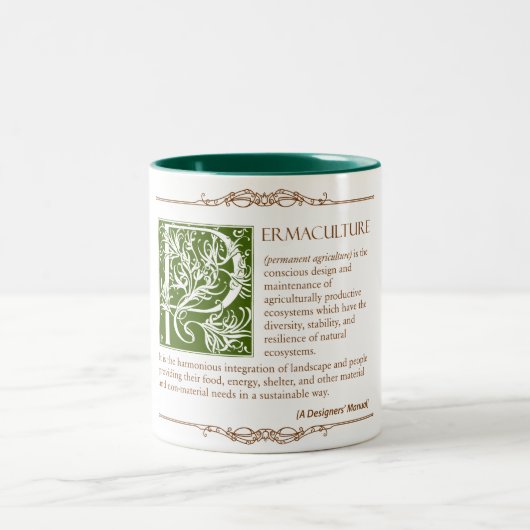 Tasse 2 Couleurs Permaculture - une définition (1) (Centre)
