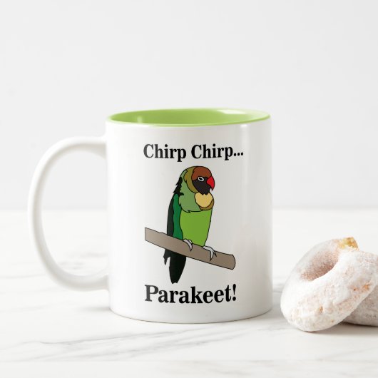 Tasse 2 Couleurs Perroquet  (Avec donut)