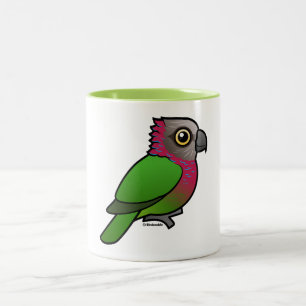 Tasse 2 Couleurs Perroquet de Rouge-fan de Birdorable