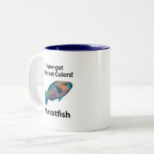 Tasse 2 Couleurs Perroquet Drôle (Devant gauche)