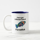 Tasse 2 Couleurs Perroquet Drôle (Gauche)