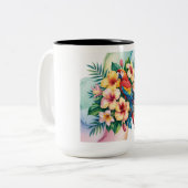 Tasse 2 Couleurs Perroquet exotique (Devant gauche)