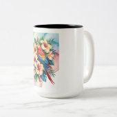 Tasse 2 Couleurs Perroquet exotique (Devant droit)
