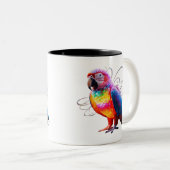 Tasse 2 Couleurs Perroquet vibrant (Devant droit)