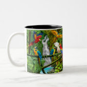 TASSE 2 COULEURS PERROQUETS AU PARADIS (Gauche)