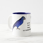 Tasse 2 Couleurs Perroquets bleus (Devant gauche)