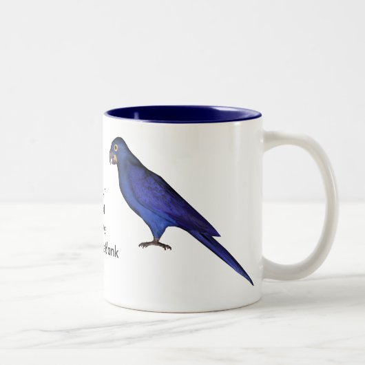 Tasse 2 Couleurs Perroquets bleus (Droit)