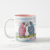 Tasse 2 Couleurs Perroquets dans l'amour (Gauche)