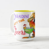 Tasse 2 Couleurs Perroquets de fête (Devant gauche)