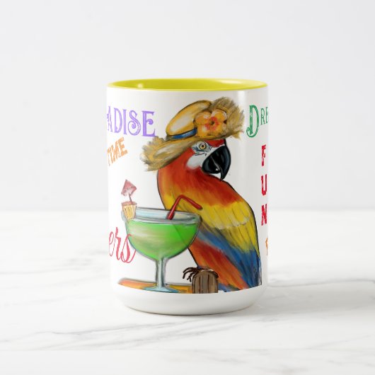 Tasse 2 Couleurs Perroquets de fête (Centre)
