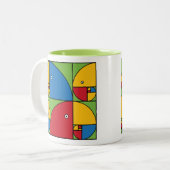 Tasse 2 Couleurs Perroquets de Fibonacci (Devant gauche)