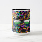 Tasse 2 Couleurs Perroquets de Mardi Gras (Centre)