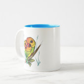 Tasse 2 Couleurs Perroquets inséparables (Devant gauche)