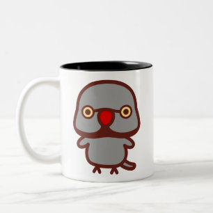 Tasse 2 Couleurs Perruche à collier mâle gris