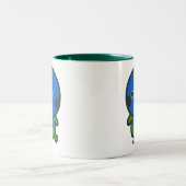 Tasse 2 Couleurs Perruche à tête bleue (Centre)
