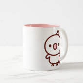 Tasse 2 Couleurs perruche calopsitte albinos (Devant droit)