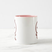 Tasse 2 Couleurs perruche calopsitte albinos (Centre)