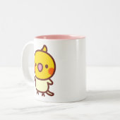 Tasse 2 Couleurs Perruche lutino (Devant gauche)