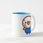 Tasse 2 Couleurs Perruche ondulée / femelle cobalt normal (Devant droit)