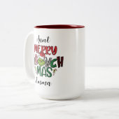 Tasse 2 Couleurs personalised family Christmas rate (Devant gauche)
