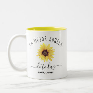 Tasse 2 Couleurs Personalizada La Mejor Abuela de toda