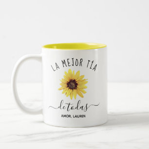 Tasse 2 Couleurs Personalizada La Mejor Tía de Toda