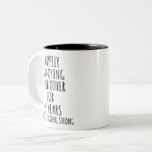 Tasse 2 Couleurs Personalized 25th Anniversary Funny Silver (Devant gauche)