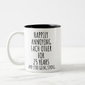 Tasse 2 Couleurs Personalized 25th Anniversary Funny Silver (Gauche)