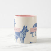 Tasse 2 Couleurs Personalized Aesthetic German Shepherd Pattern (Centre)