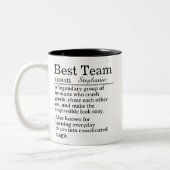 Tasse 2 Couleurs Personalized Best Team Definition (Gauche)
