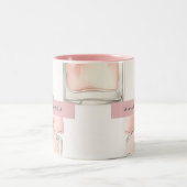 Tasse 2 Couleurs Personalized Blush Perfume Bottle Coquette Pattern (Centre)