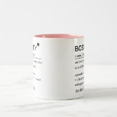 Tasse 2 Couleurs Personalized Boss Lady Definition (Centre)