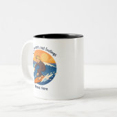 Tasse 2 Couleurs Personalized Catch Waves Not Feelings Surf (Devant gauche)