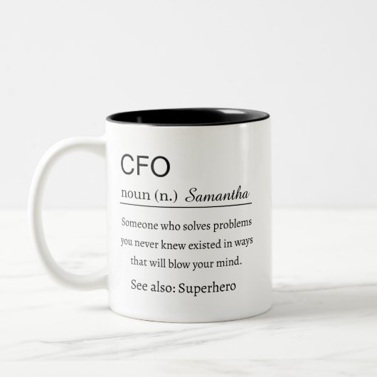 Tasse 2 Couleurs Personalized CFO Definition (Gauche)