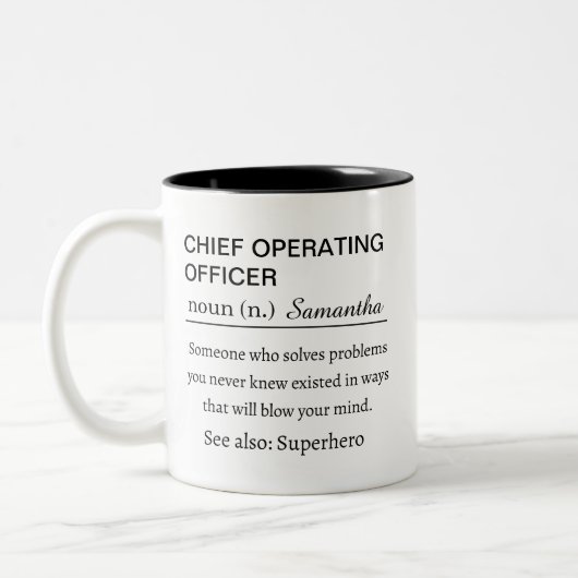 Tasse 2 Couleurs Personalized Chief Operating Officer Definition (Gauche)