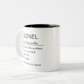 Tasse 2 Couleurs Personalized Colonel Dictionary Definition (Devant gauche)
