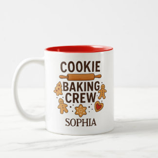 Tasse 2 Couleurs Personalized Cookie Baking Crew – Custom Name